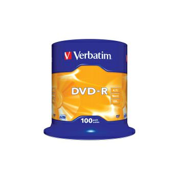 DVD-R Verbatim 4.7GB 16× Matt Silver 100 pack spindle