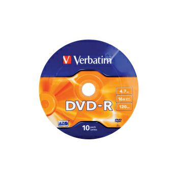 DVD-R Verbatim 4.7GB 16× Matt Silver Wagon Wheel 10 pack 