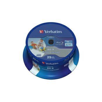 Blu-Ray Verbatim BD-R SL 6× 25GB HTL WIDE Printabilni No ID, 25 kom. spindle (Single Layer)