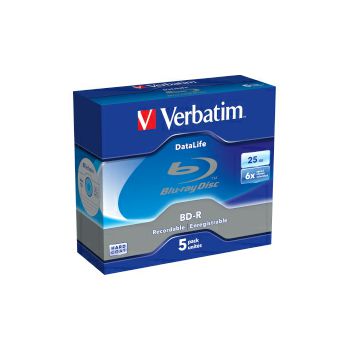 Blu-Ray Verbatim BD-R SL 6× 25GB White Blue Surface Hard Coat, 5 kom. JC (Single Layer)