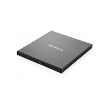 Verbatim CD/DVD Slimline vanjski snimač, M-Disc kompatibilan, USB3.2/USB-C, crni