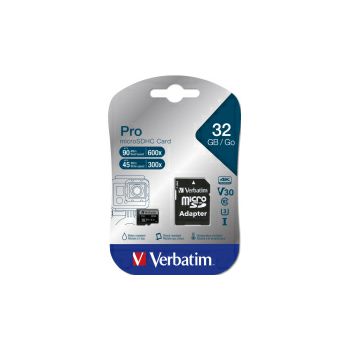 Verbatim memorijska kartica Micro SD Pro (HC/UHS1) 32GB Class 10 Card + adapter