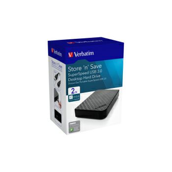 Verbatim 3.5" Storen Save 2TB HDD, USB3.0, crni