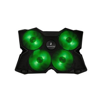 SureFire Bora Gaming podloga za hlađenje prijenosnika do 17", USB, zeleni LED