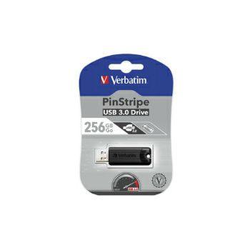 Verbatim PinStripe 256GB USB3.2 Gen1, crni