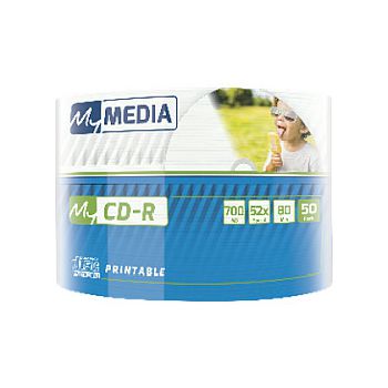 CD-R MyMedia 700MB 52× Wide printabilni, Wrap pakiranje 50 kom.