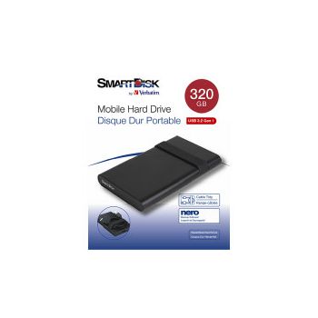 SmartDisk 2.5" 320GB HDD, USB3.2 Gen1, crni