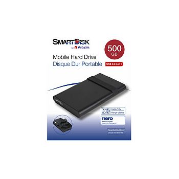 SmartDisk 2.5" 500GB HDD, USB3.2 Gen1, crni