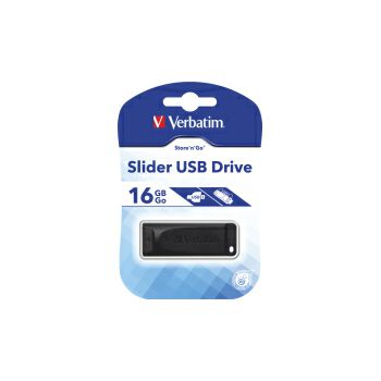 Verbatim USB2.0 StorenGo Slider 16GB, crni