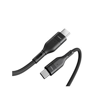 VEGER CC01 braided cable USB-C to USB-C, 60W, 1.2 m, black.