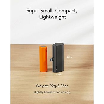 VEGER portable battery PlugON-C 5000 mAh, black