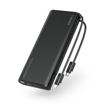 VEGER portable battery TC130 25000 mAh, black.