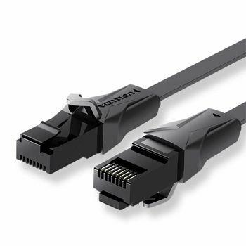 Vention Flat CAT.6 UTP Patch Cord Cable 1M Black