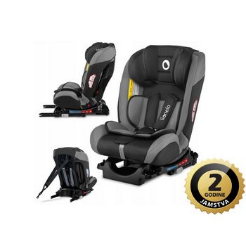 Lionelo autosjedalica Sander, 2x ISOFIX, 0-36Kg, siva