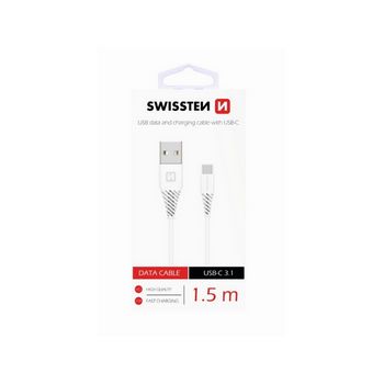 SWISSTEN kabel USB/USB-C, 3.1, 1.5m, bijeli