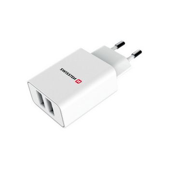 SWISSTEN punjač za AC220, 2xUSB, 2.1A, SMART IC, bijeli