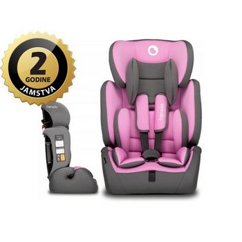 Lionelo autosjedalica Levi SIMPLE, 9-36Kg, roza