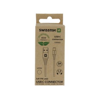 SWISSTEN kabel USB/microUSB, 1.2m, 3A, ECO pakiranje, bijeli