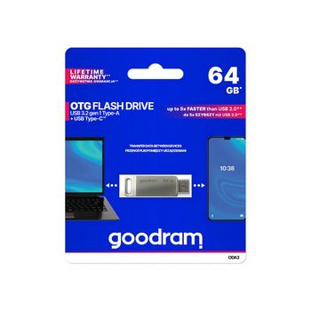 Memorija USB GoodDrive ODA3 3.2 64GB, USB-C, USB-A