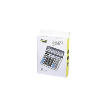 TREVI kalkulator velike znamenke, solarni + baterije, sivi EC3780