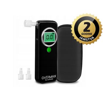 Overmax alkotester - detektor alkohola u dahu, LCD zaslon, 0-1.5 promila AD02