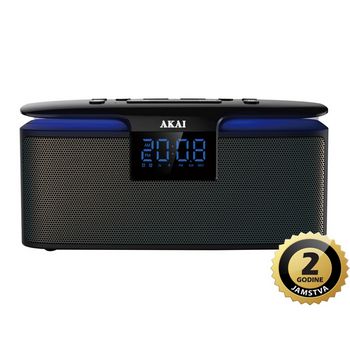 AKAI budilica, FM radio, BT, HandsFree, USB, microSD, baterija, svjetlo ABTS-M10