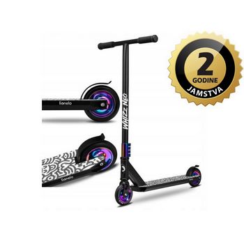 Lionelo romobil za trikove, za djecu i odrasle, do 100Kg, crni WHIZZ NEO
