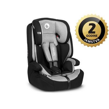 Lionelo autosjedalica Nico, odvojivi booster, 9-36Kg, crna-siva