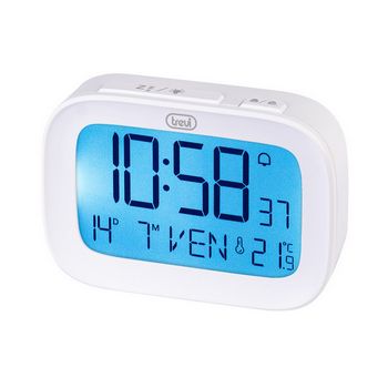 TREVI budilica, termometar, digitalni display, snooze, bijeli SLD 3850