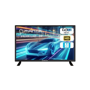 MANTA TV LED 24" HD, 220V+12V, HDMI, USB, CI+, COAX, miniAV, DVB-C/T2 24LHN124D