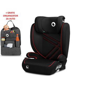 Lionelo i-Size autosjedalica Hugo, ISOFIX, 100-150cm, crvena + ORGANIZATOR