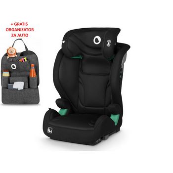 Lionelo i-Size autosjedalica Igo, ISOFIX, 100-150cm, crna + ORGANIZATOR