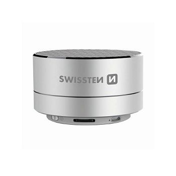 SWISSTEN zvučnik Bluetooth, FM, 3W, microSD, srebrni i-METAL