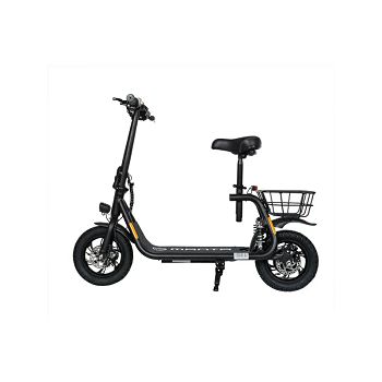 MANTA električni skuter FLINSTON II, 12", 25Km/h, do 30Km, košara, crni MES1202H