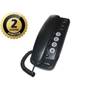 Dartel telefon žičani, stolni ili zidni, mute, crni LJ-260