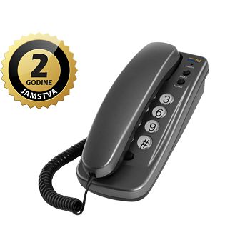 Dartel telefon žičani, stolni ili zidni, mute, tamno sivi LJ-260