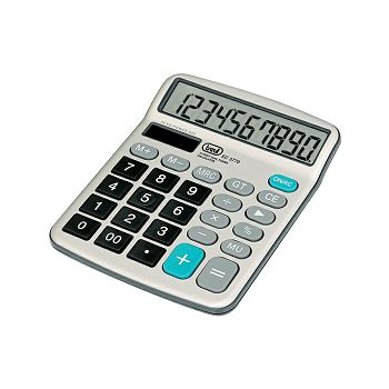 TREVI kalkulator velike znamenke, solarni + baterije, sivi EC3770