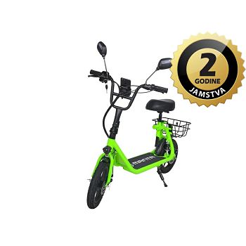 MANTA električni skuter, 14", 25Km/h, do 40Km, košara, zeleni MES1401J