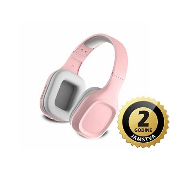 MANTA slušalice + mikrofon, za djecu i mlade, BT, naglavne, roze HDP802BL
