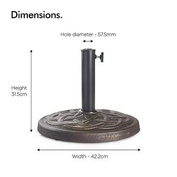 VonHaus decorative sunshade base