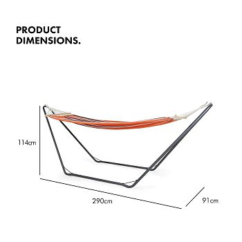 VonHaus hammock with orange frame