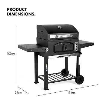 VonHaus Portable Charcoal Grill/ Smoker American Style