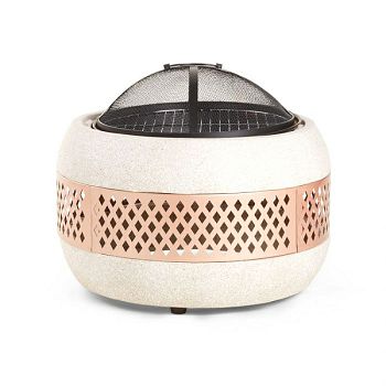 VonHaus garden fireplace round MgO