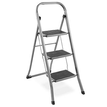 VonHaus 3 shelf steel ladder