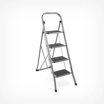 VonHaus folding 4-shelf steel ladder