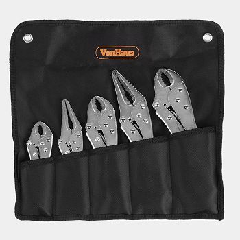 VonHaus 5 Piece Locking Pliers Set