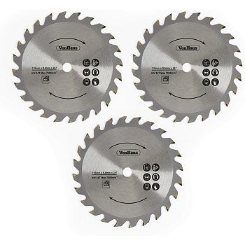 VonHaus E-Series spare set of circular saw blades, 3 parts