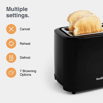 VonShef toaster black