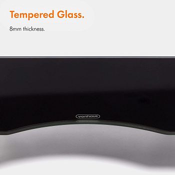 Vonhaus glass monitor stand S black