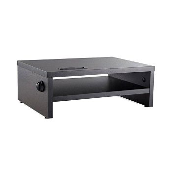 VonHaus wooden monitor stand with shelf
